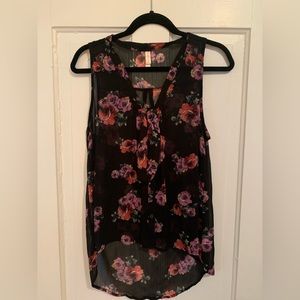 Sheer Sleeveless Blouse